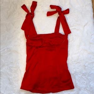 PRINCESS POLLY RED CORSET BUSTIER TOP